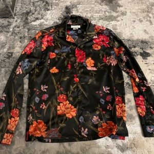 Men Vintage Satin Urban Outfitters Button Down